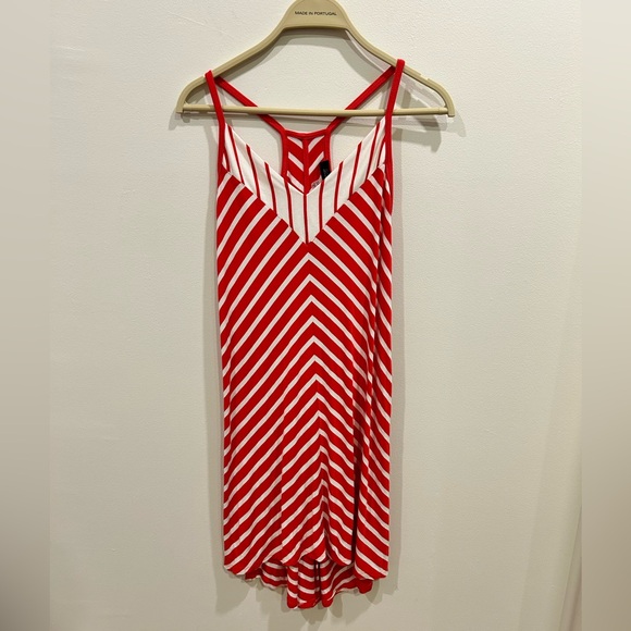 Women’s Red and White Stripped Beach Cover Up/Dress. Size Small - Picture 1 of 4